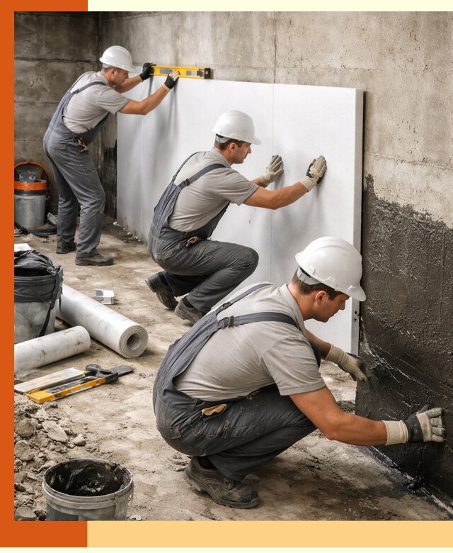 Утепление фундамента изнутри профессионально в Шелехове