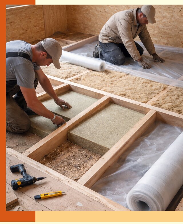 Профессиональное утепление деревянного пола в Шелехове