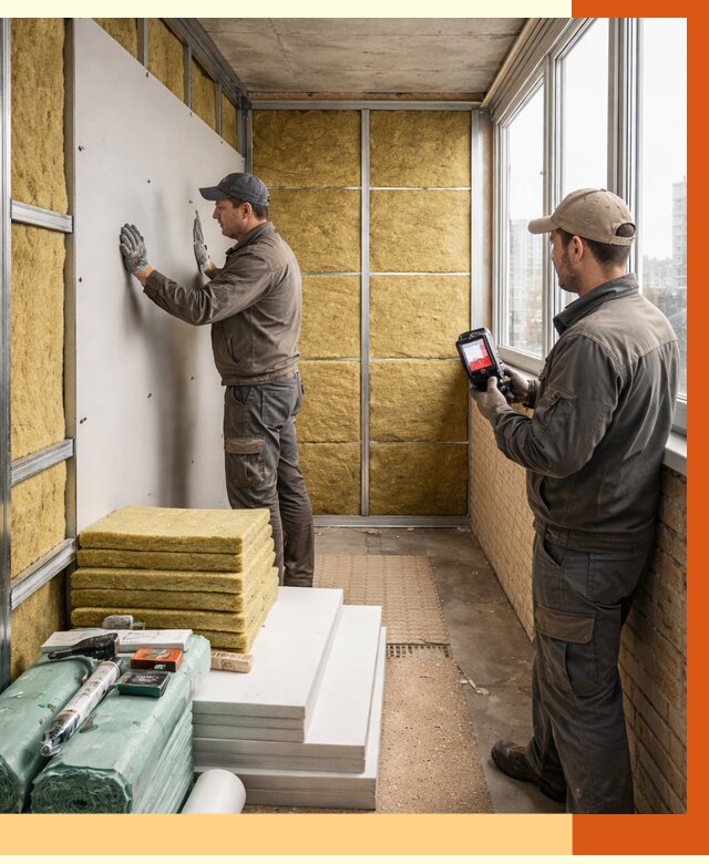 Утепление балкона в Шелехове от 4822 руб. под ключ | ТепломастерШлх